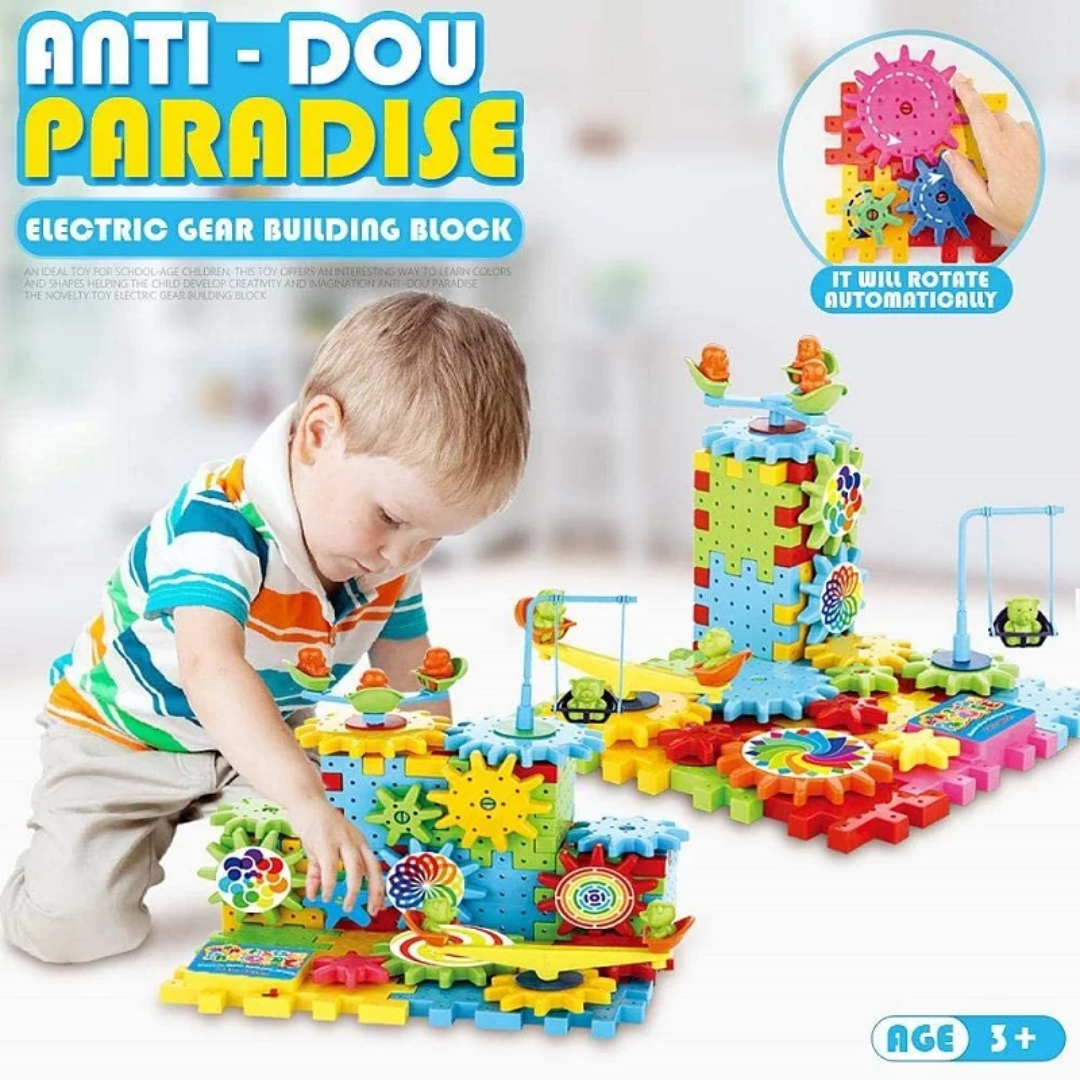 Anti-Dou Paradise – 100 Pcs Electric Gear Building Blocks